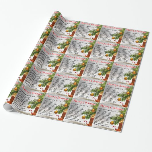 Papier Cadeau Poème d'amie - conception de Noël (Déroulé)