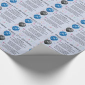 Papier Cadeau Poème de petit-fils - 21ème anniversaire (Coin)