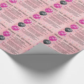 Papier Cadeau Poème de petite-fille - 18ème anniversaire (Coin)