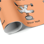 Papier Cadeau Poids de levage de poulet (Coin rond)