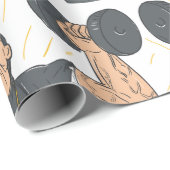 Papier Cadeau Poids de levage des prêtres (Coin rond)