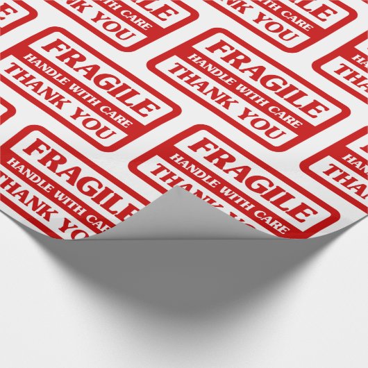 Papier Cadeau Poignée Fragile Avec Soin (Coin)