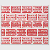 Papier Cadeau Poignée Fragile Avec Soin (Plat)