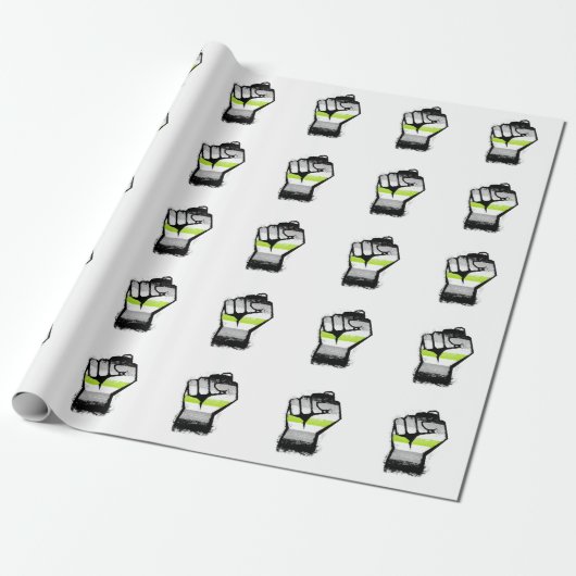 Papier Cadeau Poing de protestation agender (Déroulé)