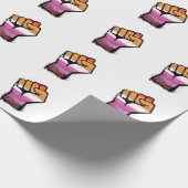 Papier Cadeau Poing de protestation lesbienne (Coin)