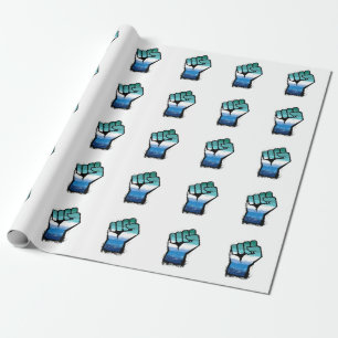 Papier Cadeau Poing levé de protestation masculin gay