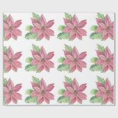 Papier Cadeau Poinsettia (Plat)
