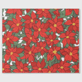 Papier Cadeau Poinsettia (Plat)