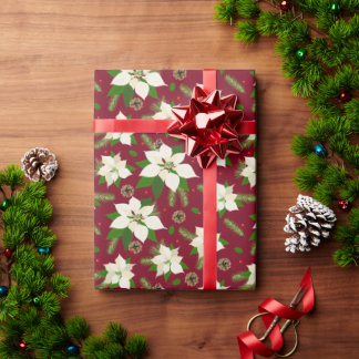 Papier Cadeau Poinsettia