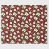 Papier Cadeau Poinsettia (Plat)
