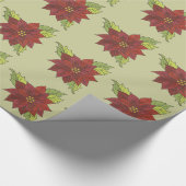 Papier Cadeau Poinsettia (Coin)