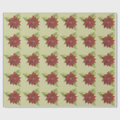 Papier Cadeau Poinsettia (Plat)