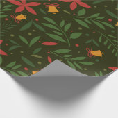 Papier Cadeau Poinsettia & Bell Elegance (Coin)
