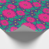 Papier Cadeau Poinsettia Neon (Coin)