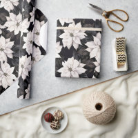 poinsettia noir et blanc chic