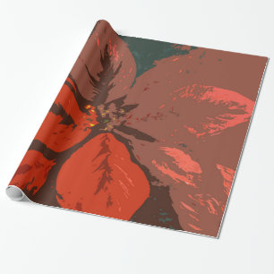 Papier Cadeau Poinsettia Poster Design