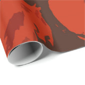 Papier Cadeau Poinsettia Poster Design (Coin rond)