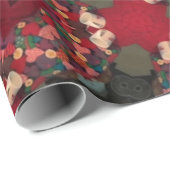 Papier Cadeau Poinsettia Trifectata Abstract Design Ii  (Coin rond)