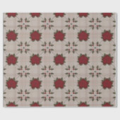 Papier Cadeau Poinsettia Twill (Plat)