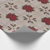 Papier Cadeau Poinsettia Twill (Coin)