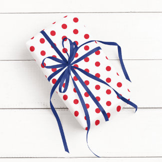 Papier Cadeau Point blanc et rouge
