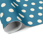Papier Cadeau point bleu (Coin rond)