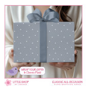 Papier Cadeau Point Bleu Classique