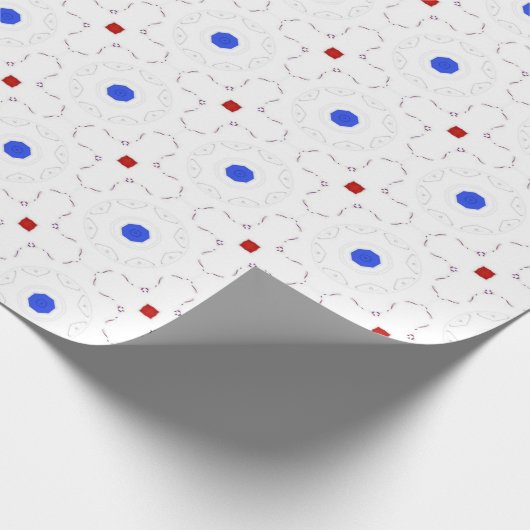 Papier Cadeau Point bleu ethnique (Coin)