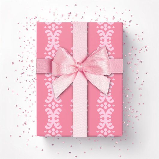 Papier Cadeau Point de défilement en rose
