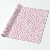 Papier Cadeau Point de Léopard en Rose (Déroulé)