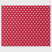 Papier Cadeau Point de polka blanc rouge classique (Plat)