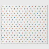 Papier Cadeau Point de polka coloré (Plat)