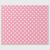 Papier Cadeau Point de polka rose (Plat)