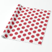 Papier Cadeau Point de polka rouge (Déroulé)