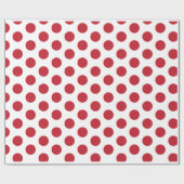 Papier Cadeau Point de polka rouge (Plat)