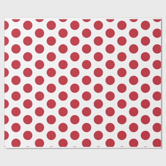 Papier Cadeau Point de polka rouge (Plat)