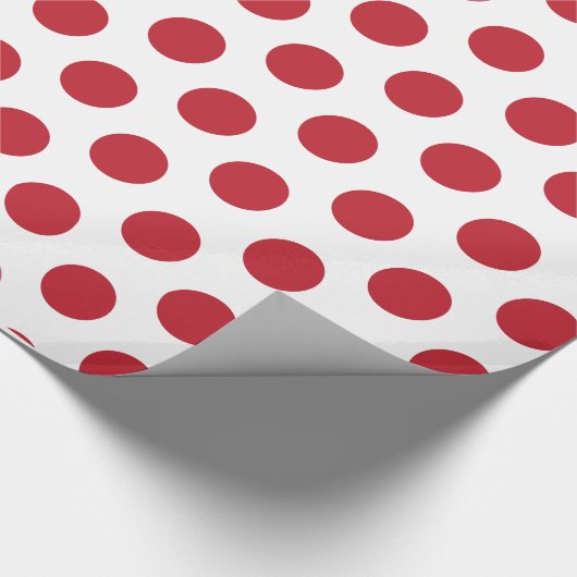 Papier Cadeau Point de polka rouge (Coin)