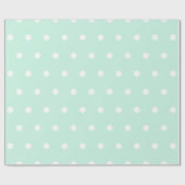Papier Cadeau Point de polka vert à la menthe (Plat)