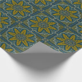 Papier Cadeau Point Déco Blue et Gold Star (Coin)