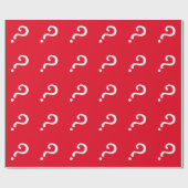 Papier cadeau point d'interrogation rouge | Mat (Plat)