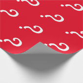 Papier cadeau point d'interrogation rouge | Mat (Coin)