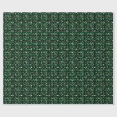 Papier Cadeau Point Polka 02.Vert. BG noir (Plat)