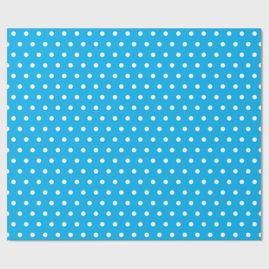 Papier Cadeau Point Polka bleu profond (Plat)