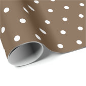 Papier Cadeau Point Polka Brown (Coin rond)