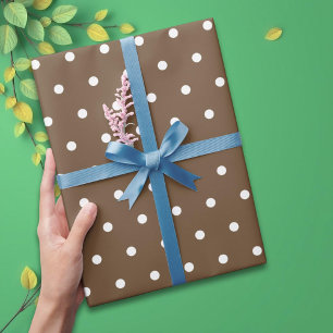 Papier Cadeau Point Polka Brown