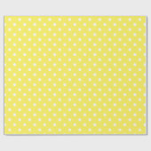 Papier Cadeau Point Polka Jaune (Plat)