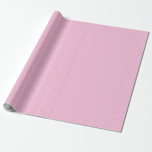Papier Cadeau Point Polka rose