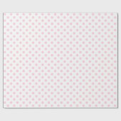 Papier Cadeau Point Polka rose pâle sur un espace blanc moyen (Plat)