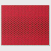 Papier Cadeau Point Polka rouge (Plat)