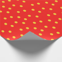 Point Polka Rouge Et Jaune